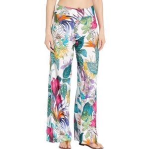 Trina Turk “Amazonia” Roll-Top Swim Coverup Pants